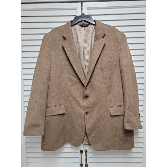 Jos. A. Bank Other - JOS. A. BANK Brown Tan 100% Camel hair Wool flannel mens jacket blazer 50R EUC